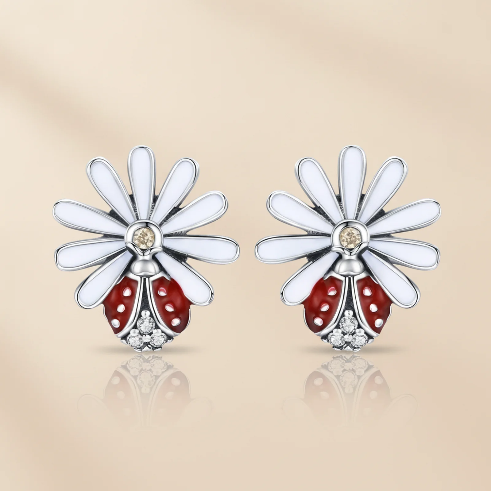 [CC000060] Cercei Lady Bug din Argint 925