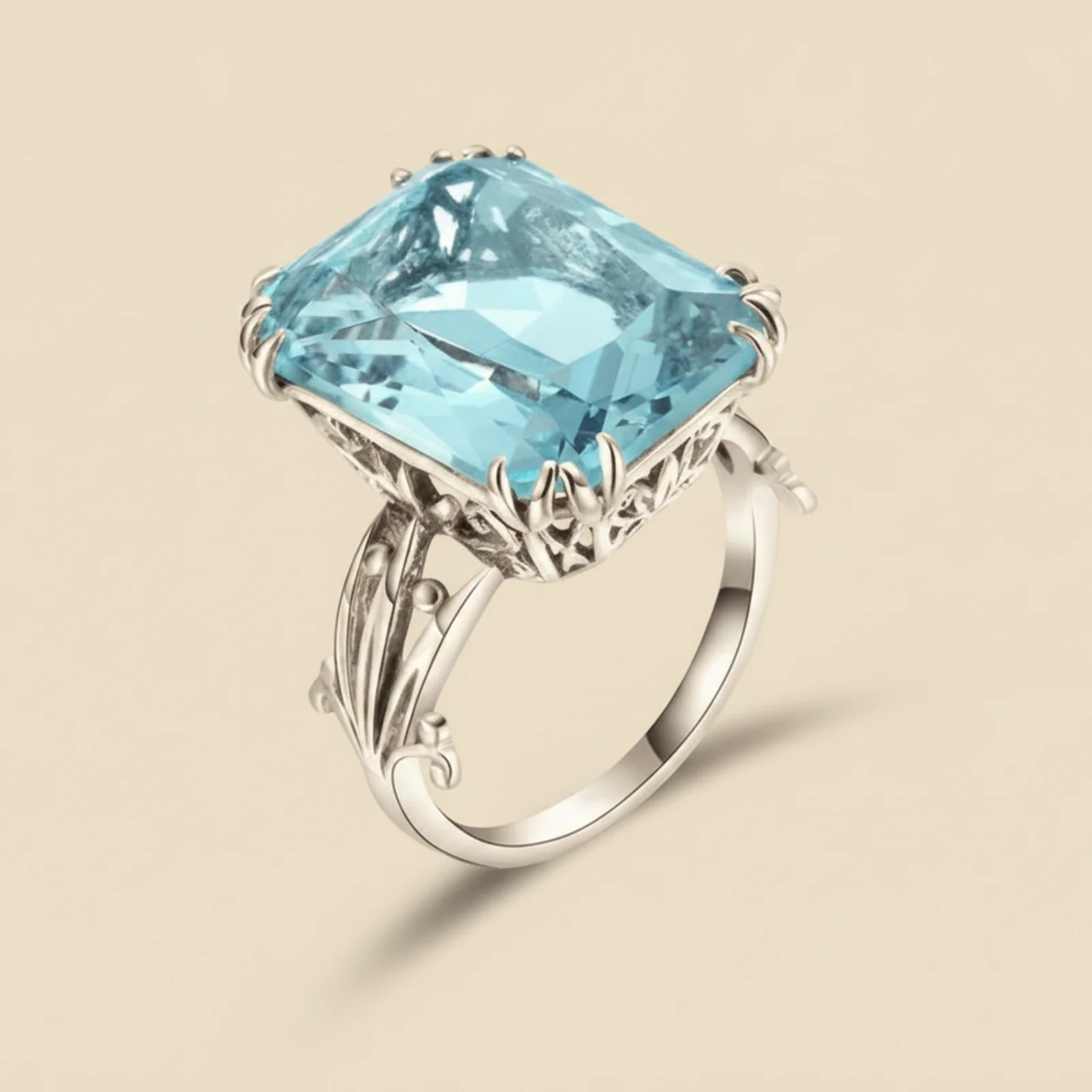 [IN000048] Inel Victoria din argint cu piatra Aquamarine (5)