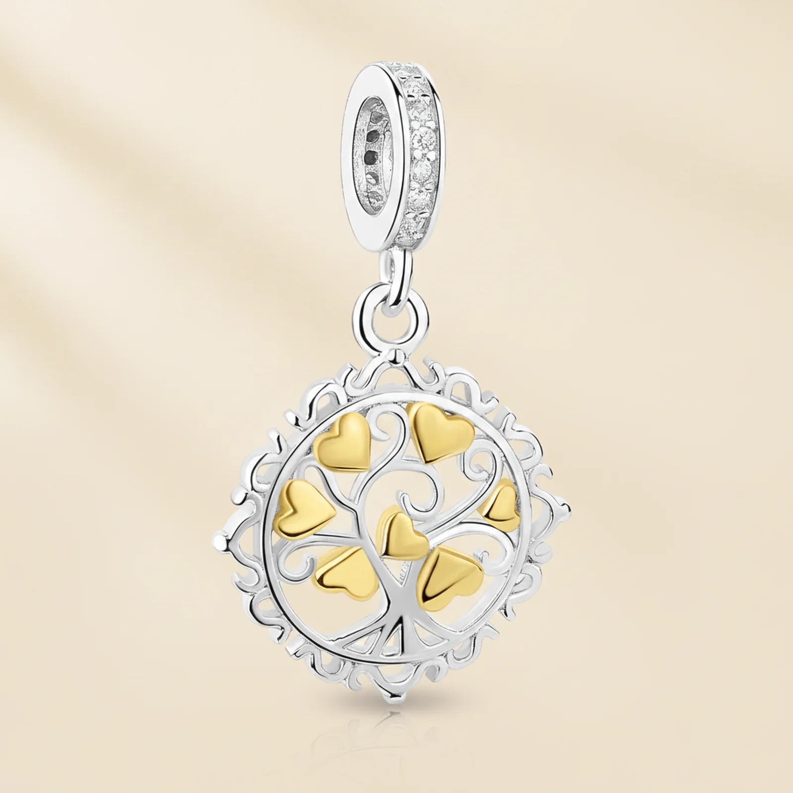 [TA000074] Charm Family Tree din Argint