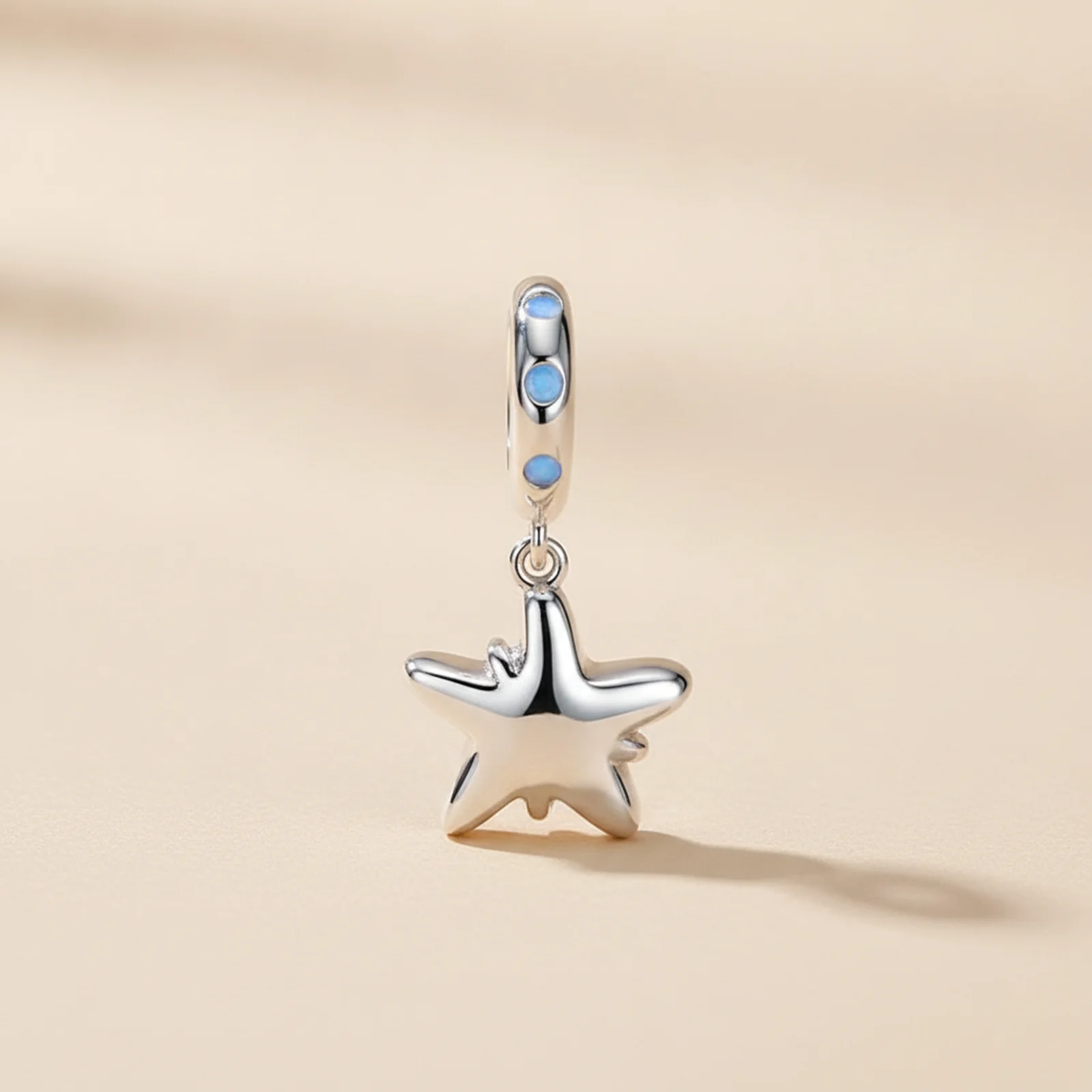 [TA000030] Talisman Blue Starshine din Argint 925, Stea de Mare cu Opal
