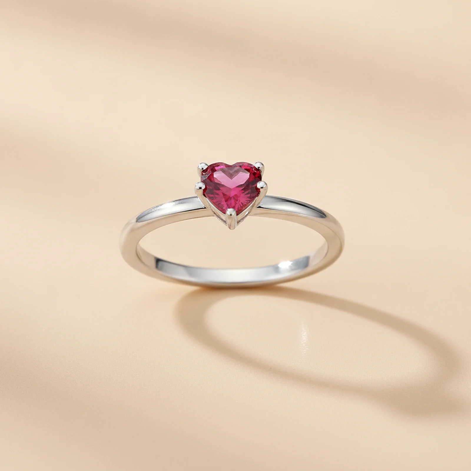 Inel Red Heart din Argint 925 (5)