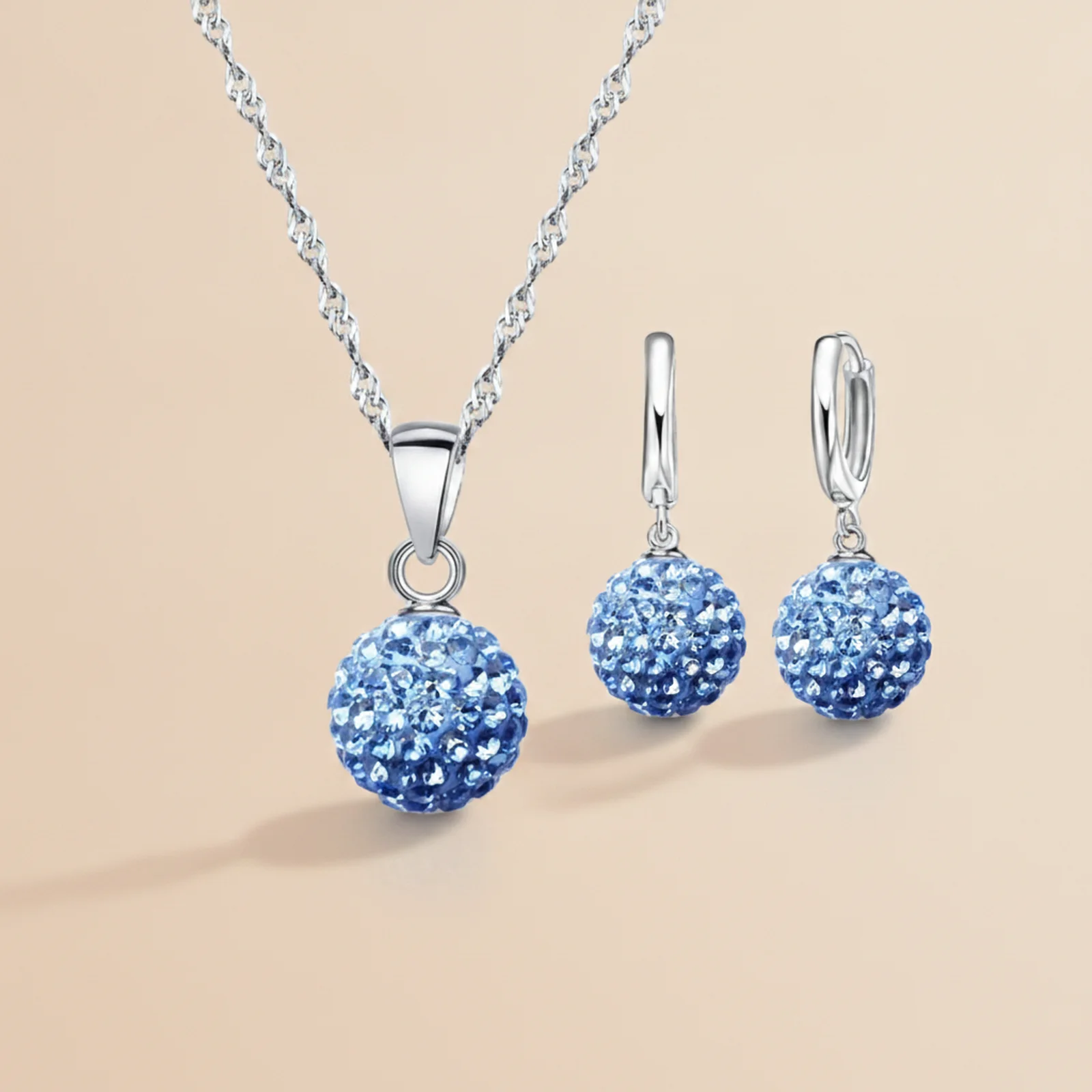[ST000013] Set Colier și Cercei Dancing Queen, Albastru