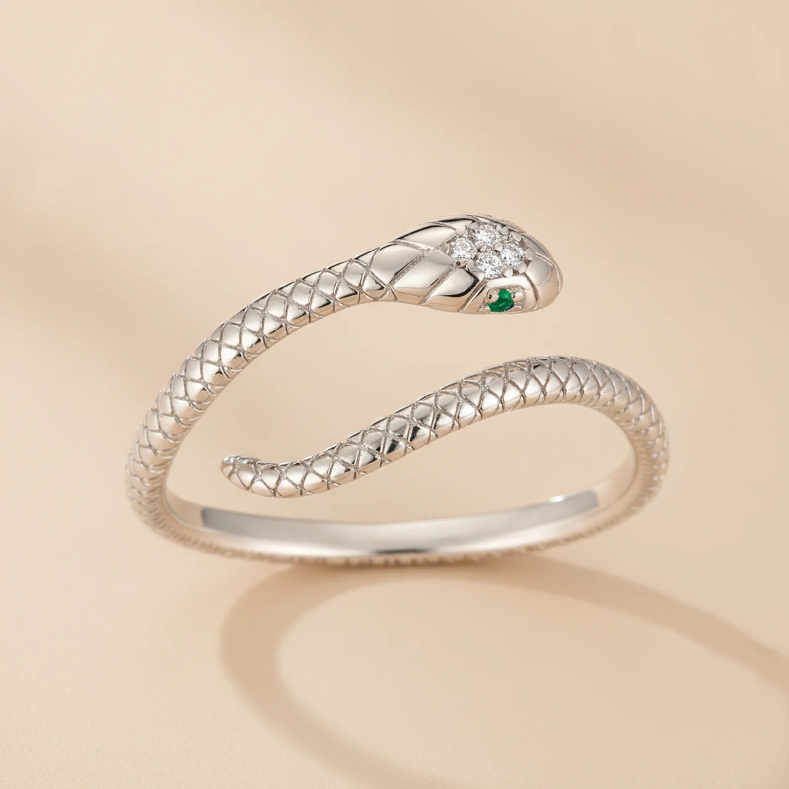 [IN000059] Inel Reglabil Silvery Snake din Argint 925
