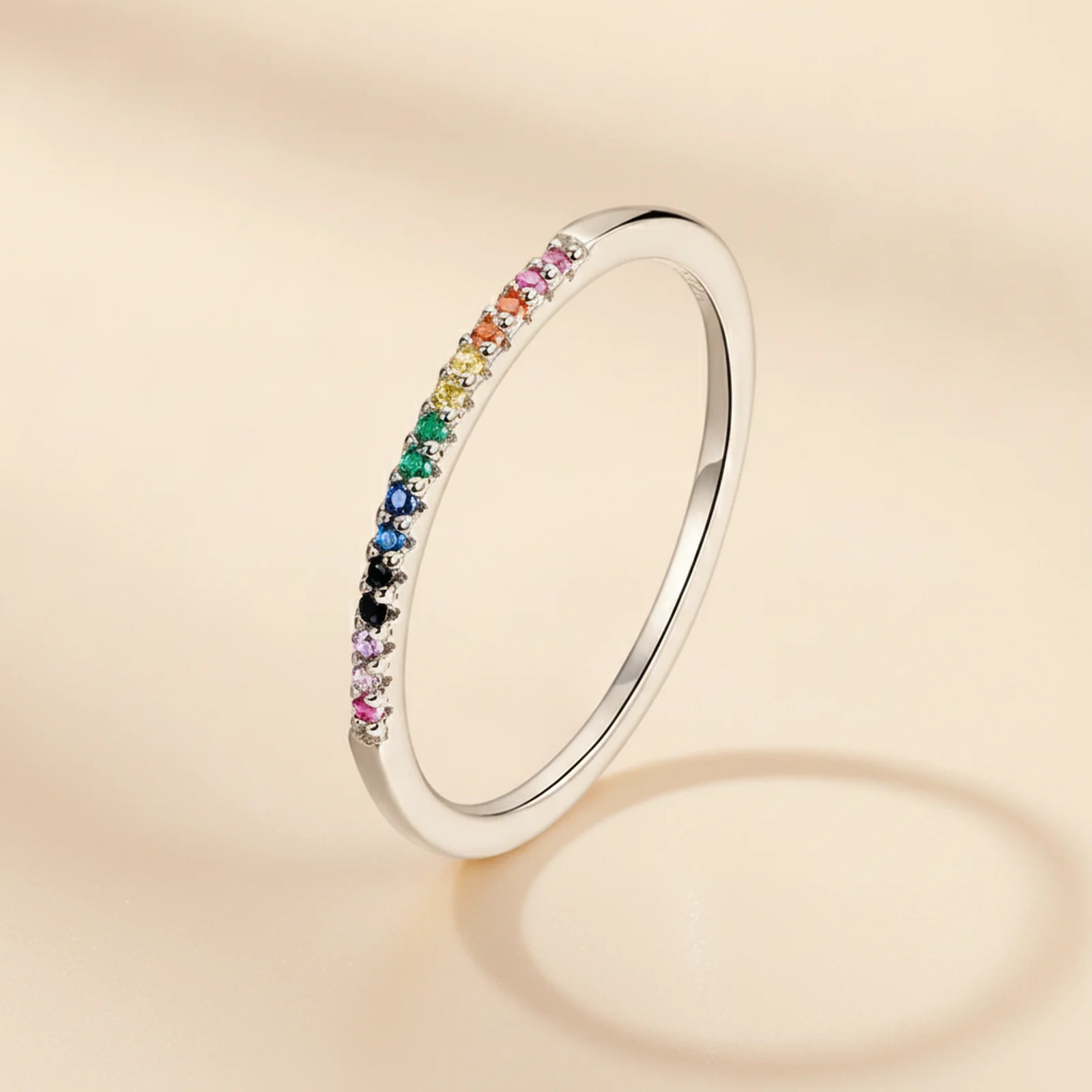[IN000056] Inel Eternity Rainbow, Argint 925 cu Zirconiu Multicolor (5)