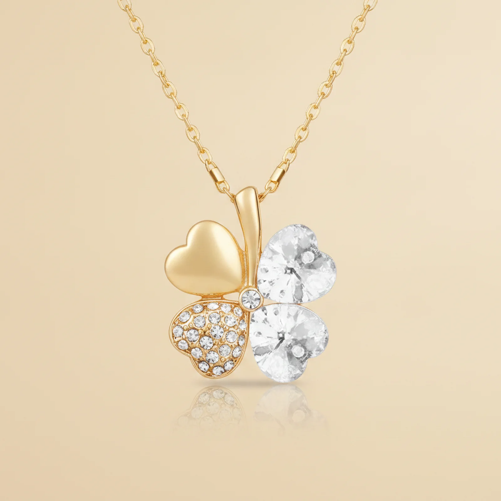 [ST000031] Set Bijuterii Lucky Quattro, White Gold